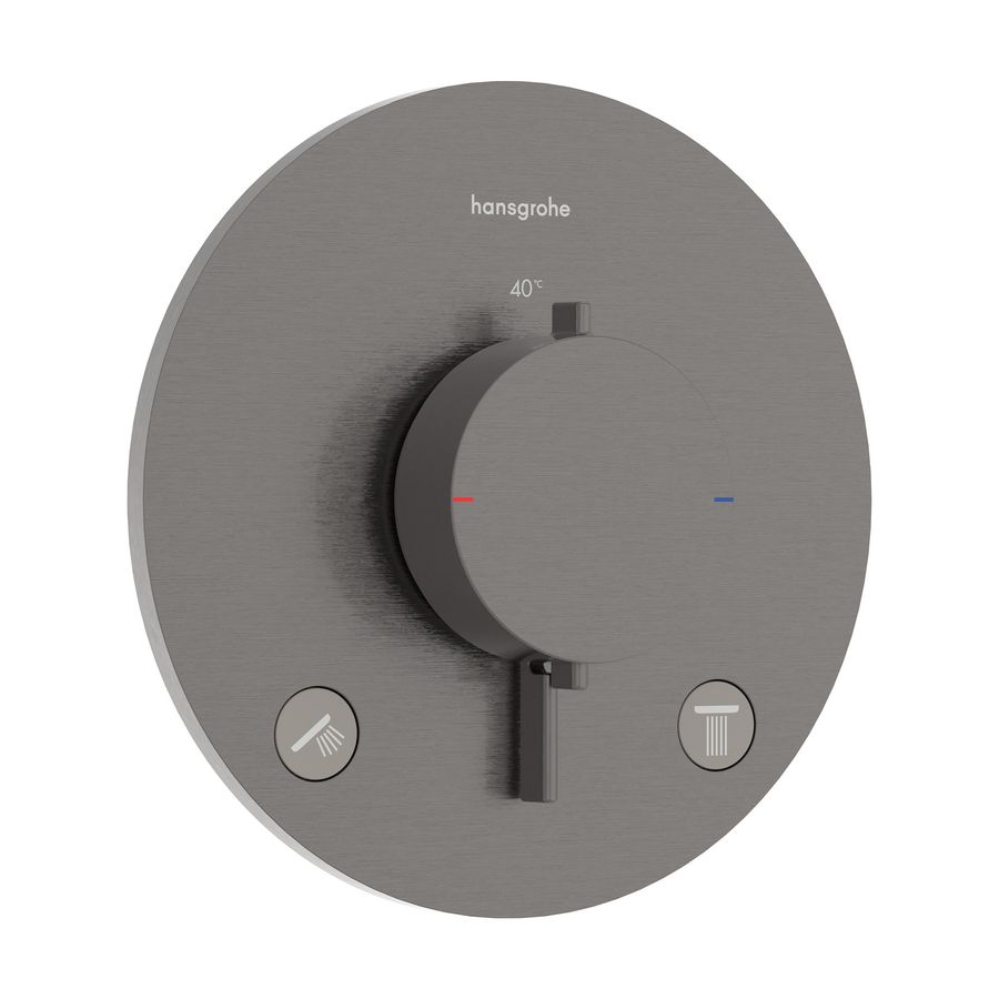 Inbouwthermostaat 2 functies Ecostat Comfort S Brushed Black Chrome