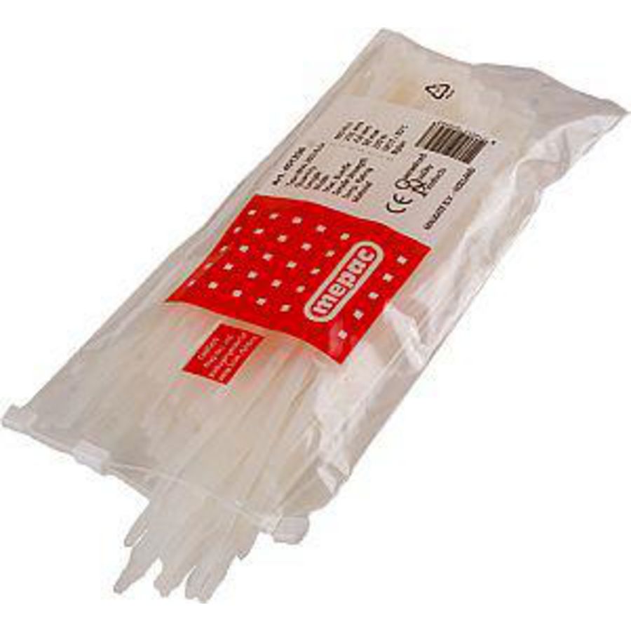 Zak a 100st. trekbandjes 200X4,5mm transparant