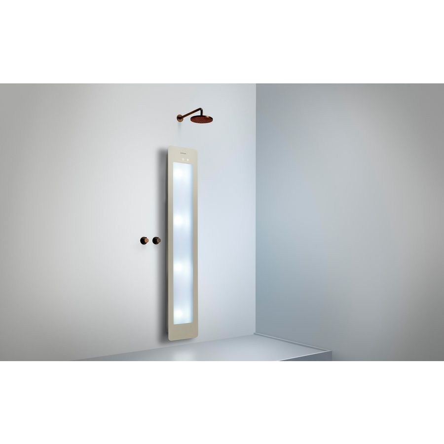 PROMO Sunshower ROUND inbouw/opbouw (excl. opbouwbeugel) PLUS/L large 185x33cm Sand White infrarood + UV-licht (L0600-L0106)