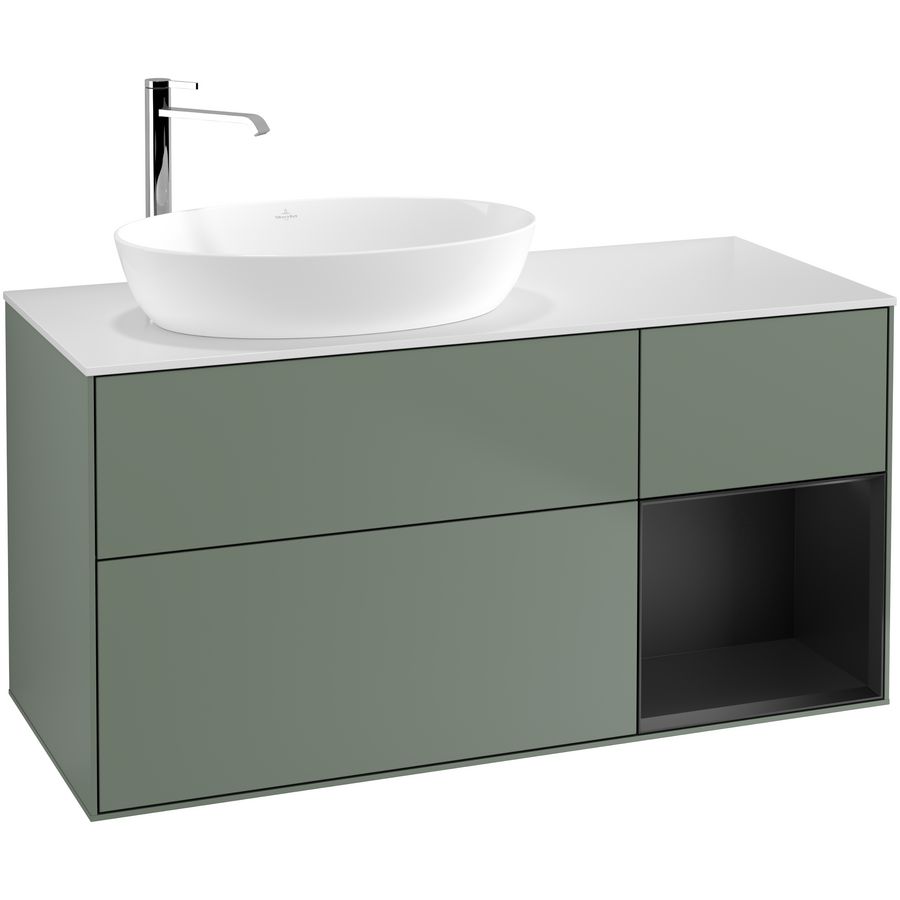 Wastafelonderkast Finion 1200x603x501mm Olive Matt Lacquer G931PDGM