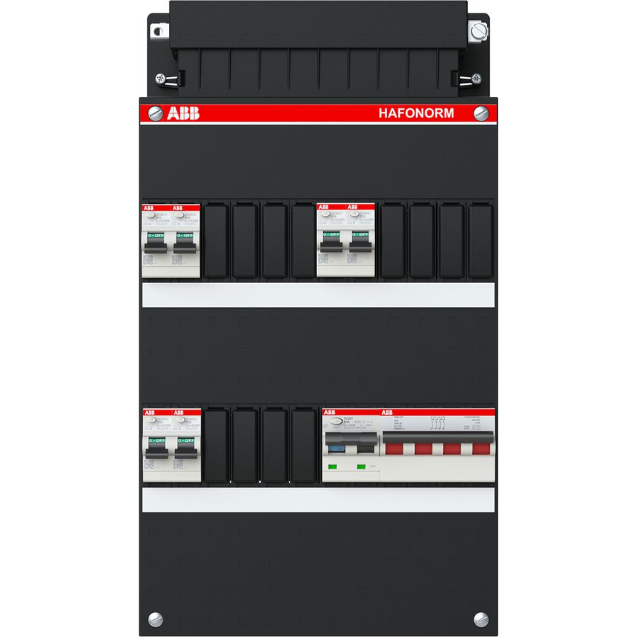 Groepenkast 3-fase 1 HS 40A 4P 6 RCBO B16 30 mA PV RCBO 1P