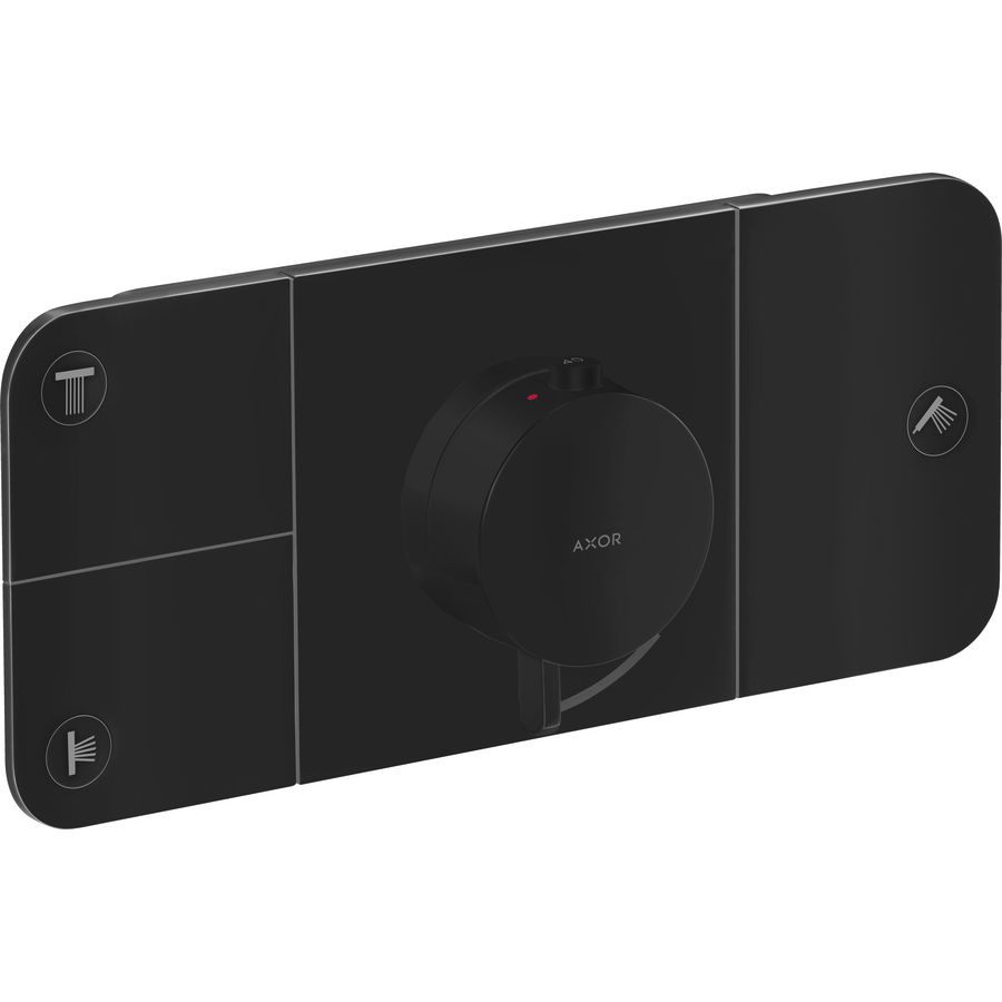Afbouwdeel AXOR One inbouw thermostaat voor 3 functies mat zwart