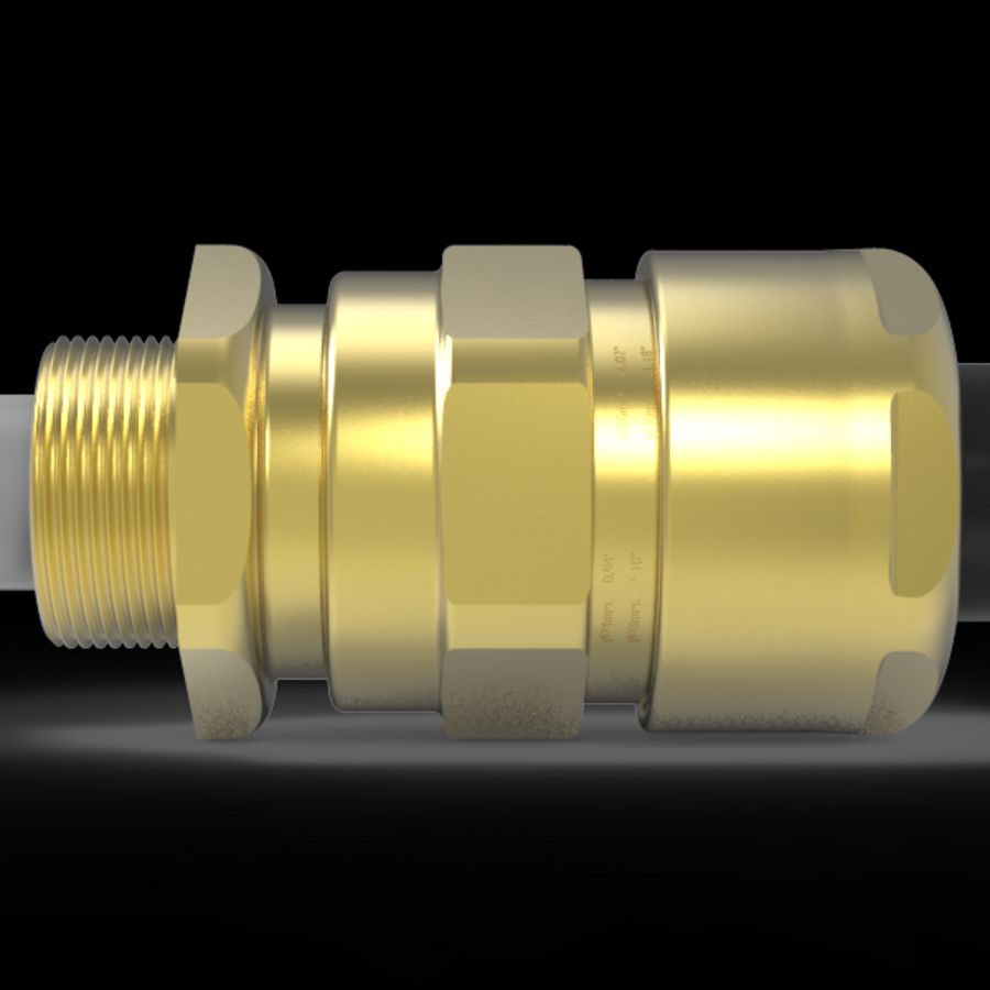 Kabelwartel messing ATEX Exe/Exd arm.klem 1,1/4"NPT-C