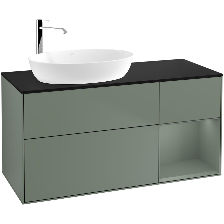 Wastafelonderkast Finion 1200x603x501mm Olive Matt Lacquer G932GMGM