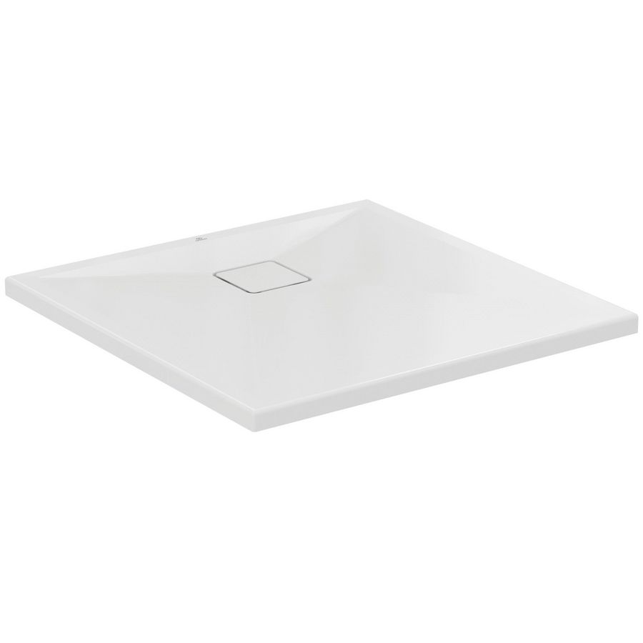 Douchbak ULTRA FLAT EVO vierkant 800x800x35mm in glanzend wit afwerking, zonder waste