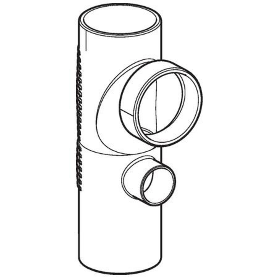 T-stuk verlopend dubbel 88,5° 110x90x56mm (in 1 lijn) polyethyleen (PE) Silent-db20 geluidsarm