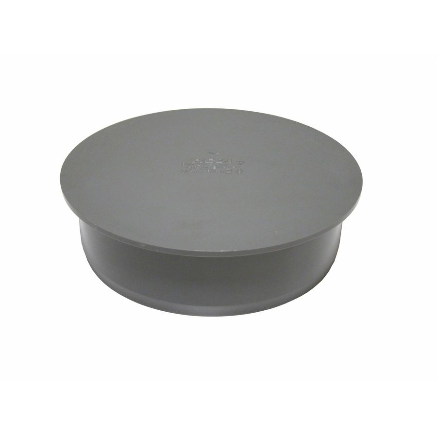 PVC lijmkap 160mm grijs