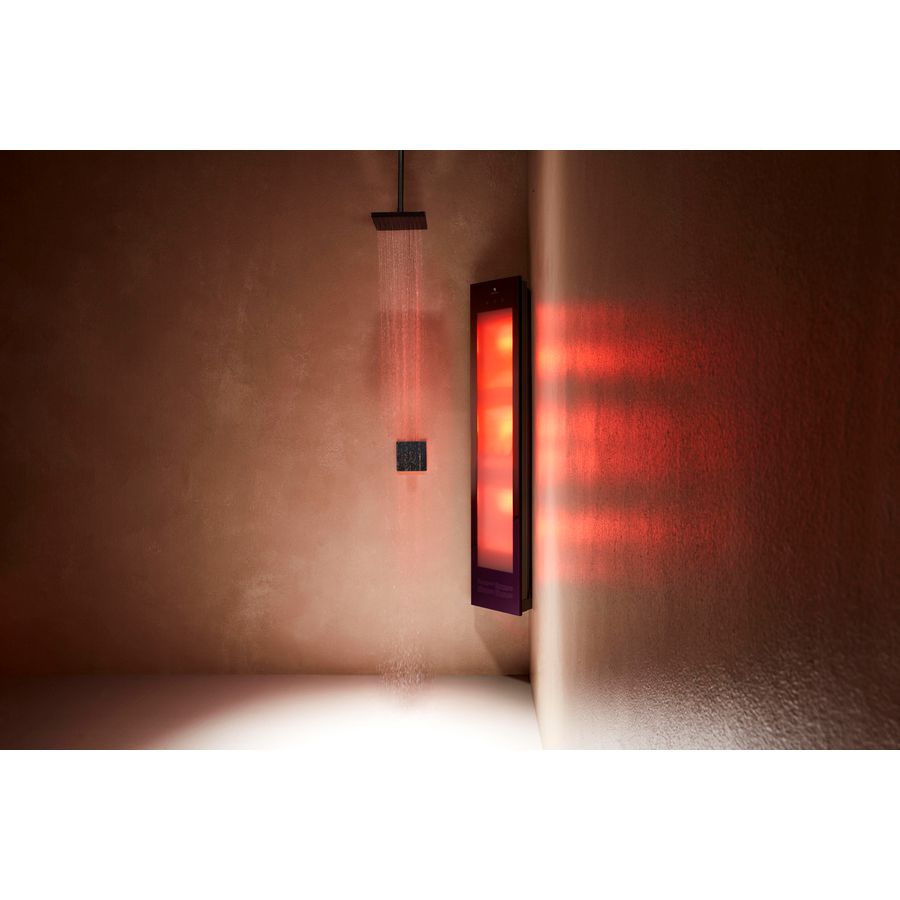 Sunshower SQUARE hoek-opbouw COMBI Black 30x145x23cm Infrarood+UV