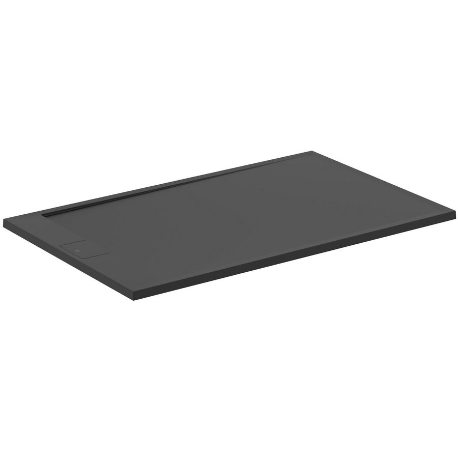 Douchebak ULTRA FLAT I.LIFE rechthoekig 1600x1000x33mm zwart  zonder waste (korte zijde)