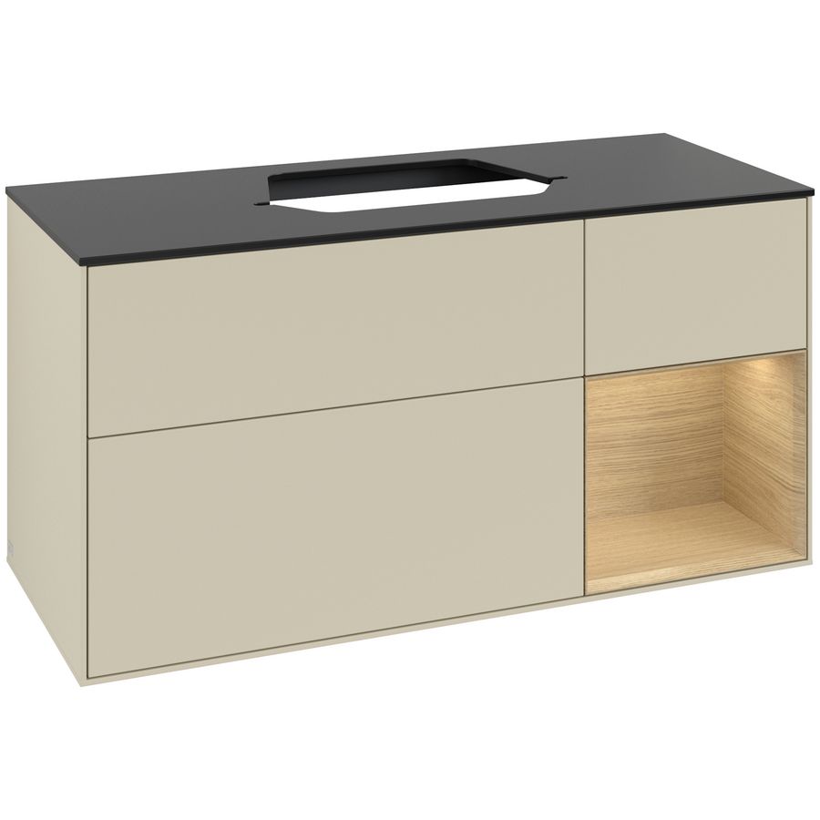Wastafelonderkast Finion 1200x603x501mm S.Grey Matt Lacquer F422PCHJ