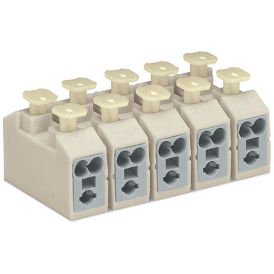 Netaansluitklem Drukknop 2zijden wit 272-304/050-000 VVE=500