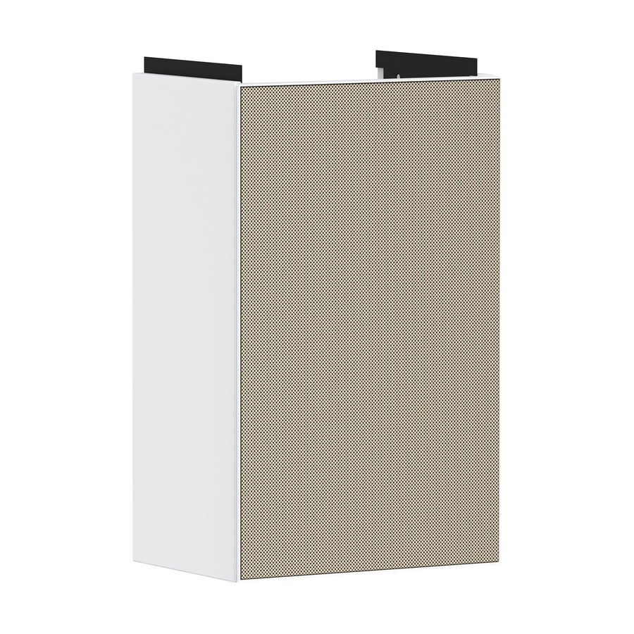 Onderkast mat wit / front patterned bronze 340x245mm tbv fontein scharnieren links Xevolos E 54166390