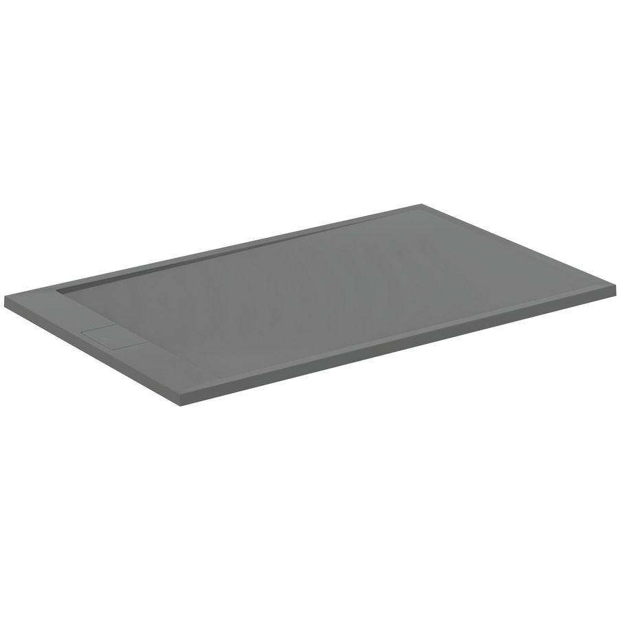 Douchebak ULTRA FLAT I.LIFE rechthoekig 1600x1000x33mm betongrijs  zonder waste (korte zijde)
