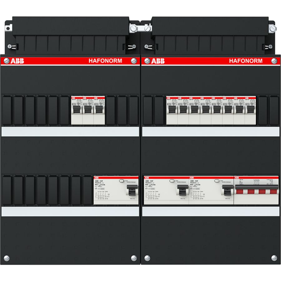 Installatiekast 11x achter 3x 30mA + HS 3-f Installatiekast