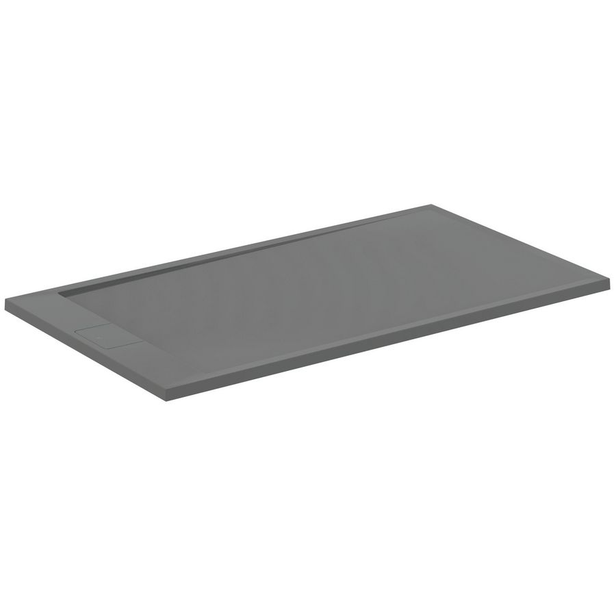 Douchebak ULTRA FLAT I.LIFE rechthoekig 1600x900x33mm betongrijs  zonder waste (korte zijde)