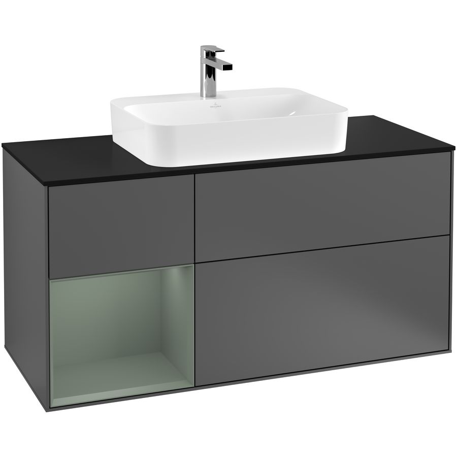 Wastafelonderkast Finion 1200x603x501mm Antr. Matt Lacquer F412GMGK