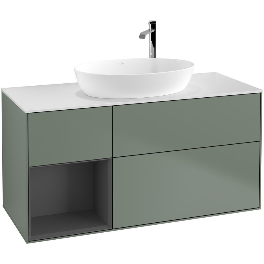 Wastafelonderkast Finion 1200x603x501mm Olive Matt Lacquer G941GKGM