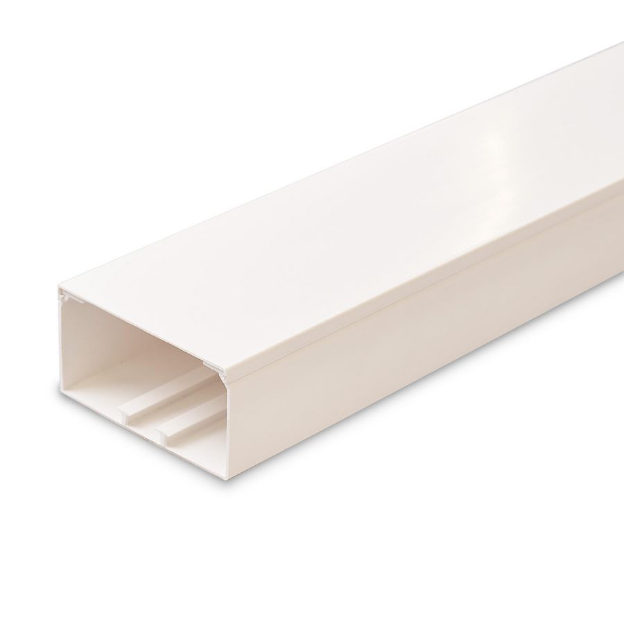 Lengte a 2m. kabelkanaal halogeenvrij 90x60mm wit met folie
