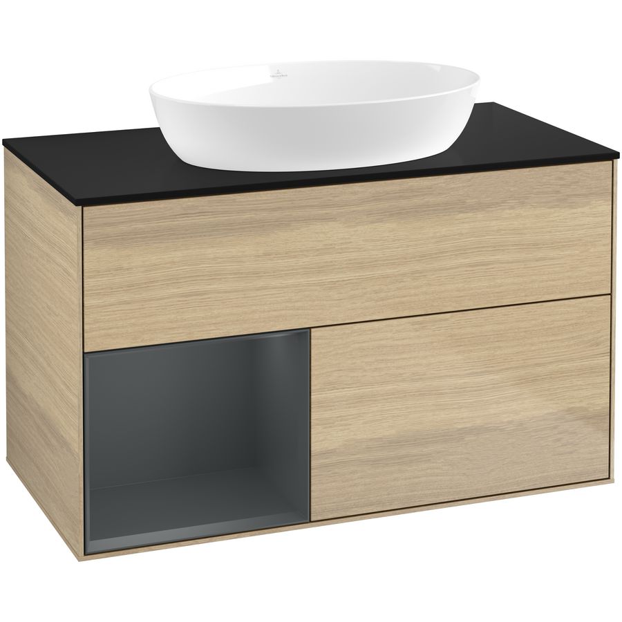 Wastafelonderkast Finion 1000x603x501mm Oak Veneer FA12HGPC
