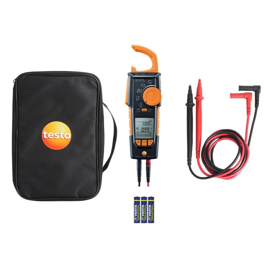 Stroomtang / tang-amperemeter 770-3 Bluetooth incl. batterij + meetleiding + transporttas