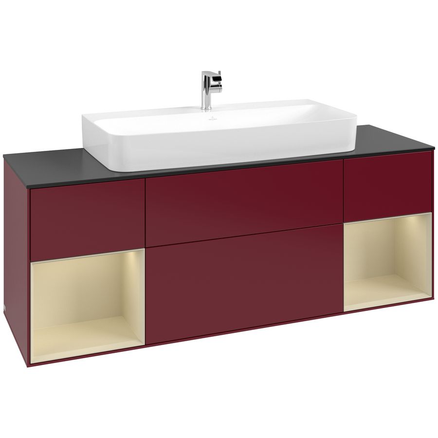 Wastafelonderkast Finion 1600x603x501mm Peony Matt Lacquer F212HJHB