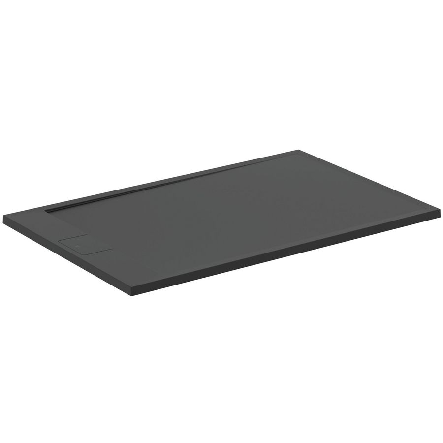 Douchebak ULTRA FLAT I.LIFE rechthoekig 1400x900x33mm zwart  zonder waste (korte zijde)