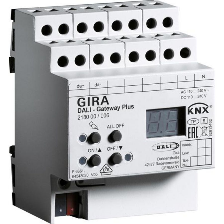 DALI gateway Plus KNX DIN-rail