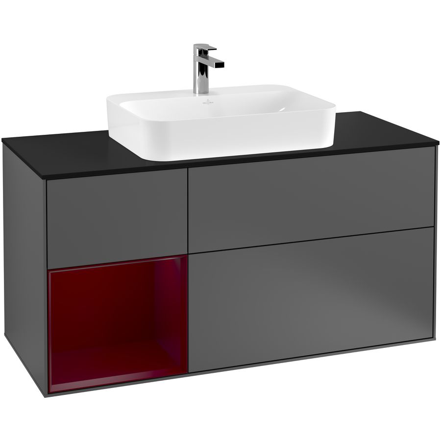Wastafelonderkast Finion 1200x603x501mm Antr. Matt Lacquer F412HBGK