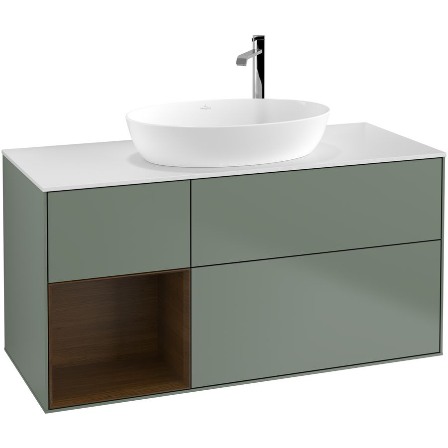 Wastafelonderkast Finion 1200x603x501mm Olive Matt Lacquer G941GNGM