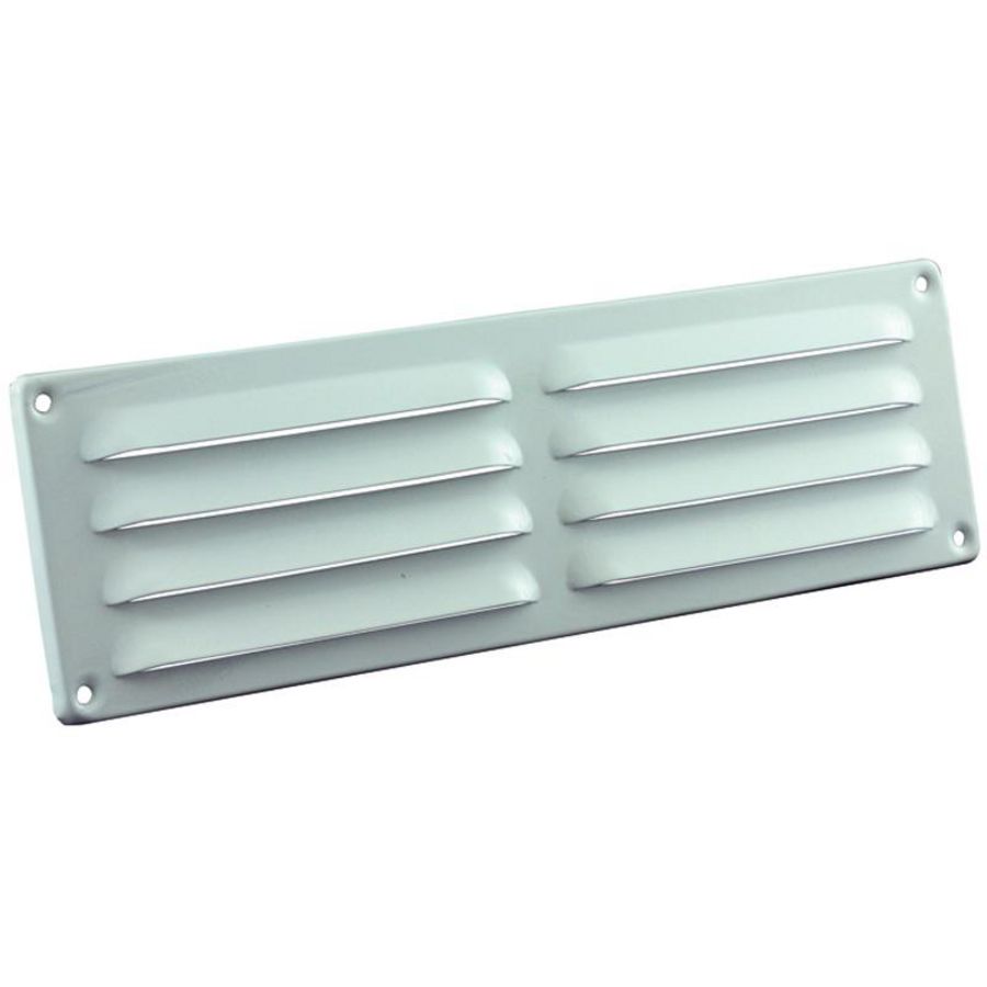 ALU schoepenrooster 300x90mm wit