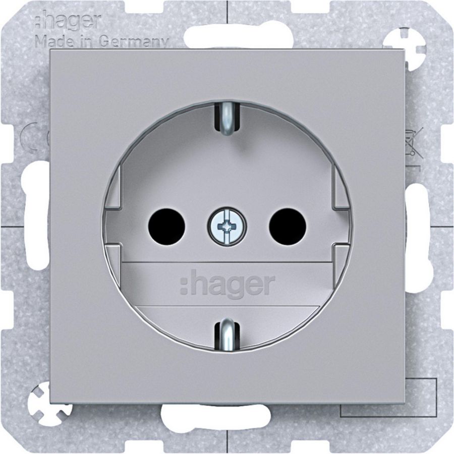 SCHUKO-wandcontactdoos Safety Plus steekkl. A.x/C.x titaan