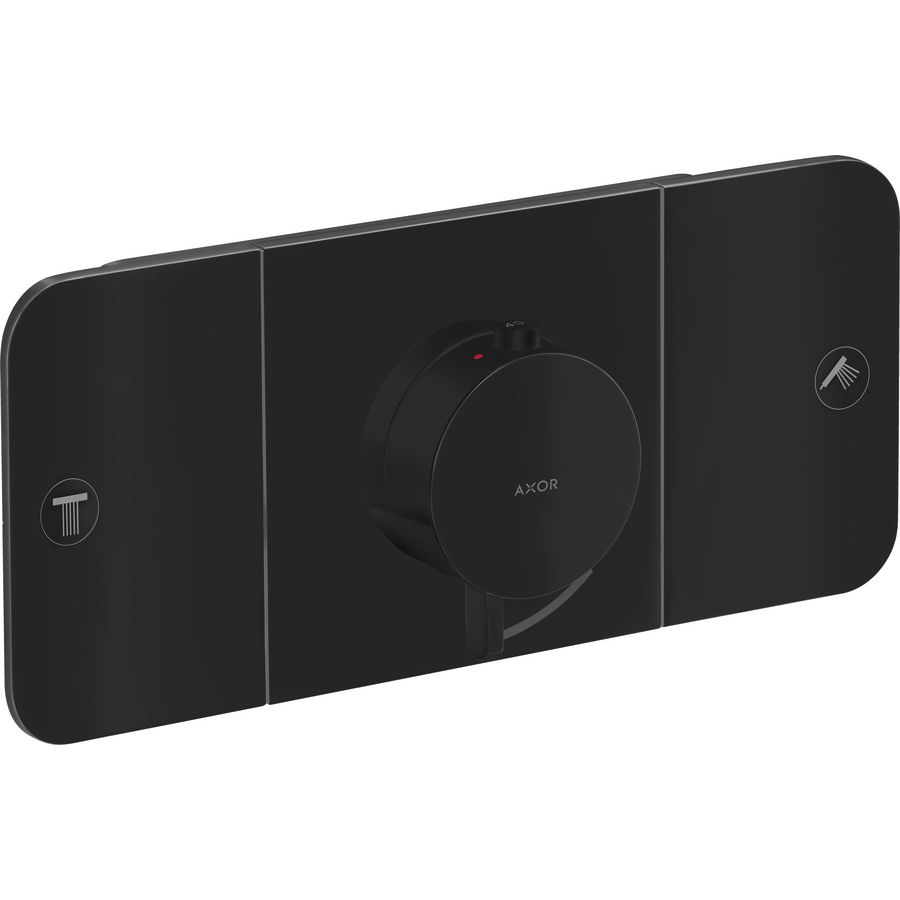 Afbouwdeel AXOR One inbouw thermostaat voor 2 douchedouchefunct. mat zwart