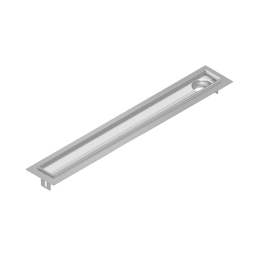 Douchegoot FLEXDRAIN-E 1187x87mm met vloerflens uitloop excentrisch excl. rooster excl. puthuis/sifon