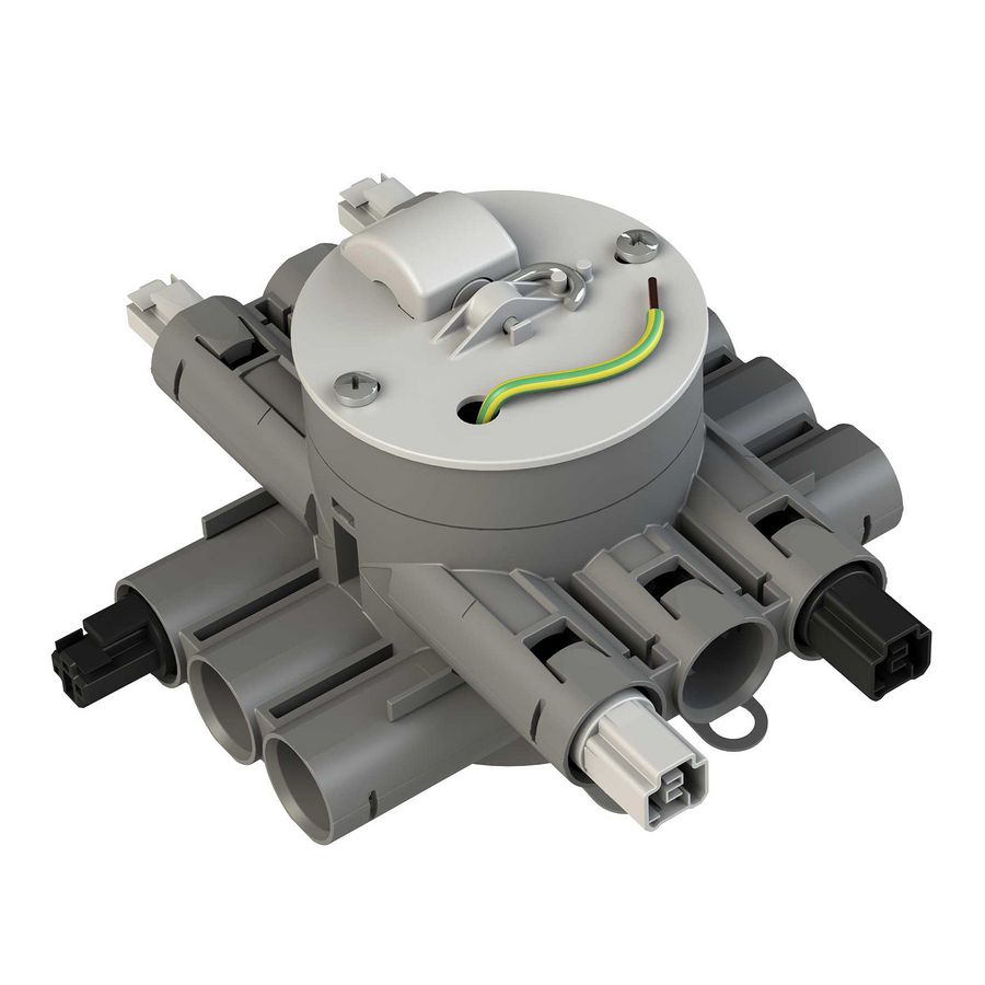 Stekerbare centraaldoos geschakeld lichtpunt 3v CHS75-GD1