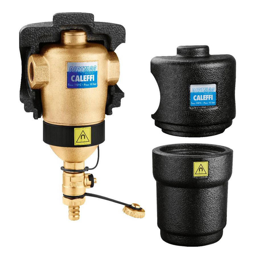 Dirtmag vuilafscheider met magneet horizontaal 2" met isolatie