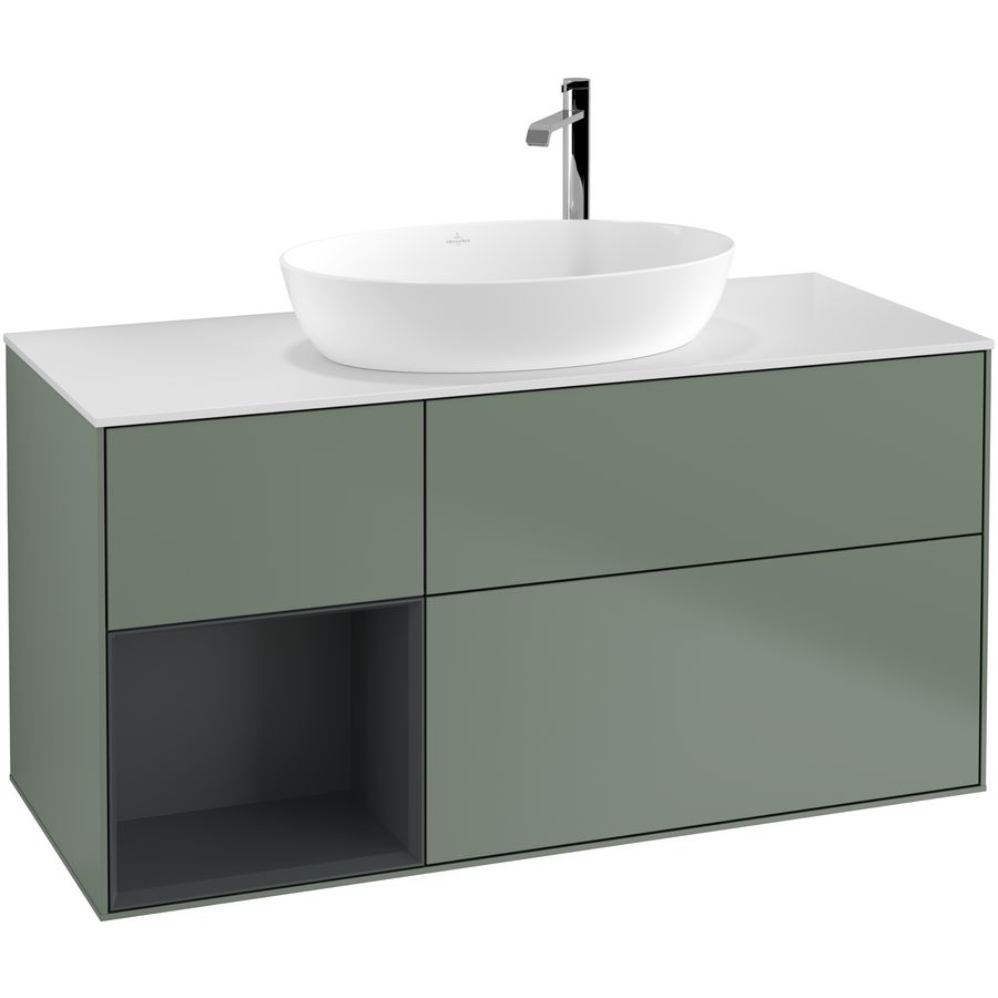 Wastafelonderkast Finion 1200x603x501mm Olive Matt Lacquer G941HGGM