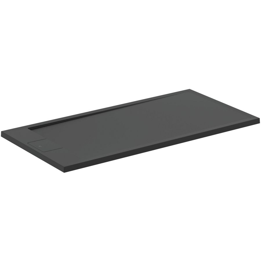 Douchebak ULTRA FLAT I.LIFE rechthoekig 1400x700x33mm zwart  zonder waste (korte zijde)