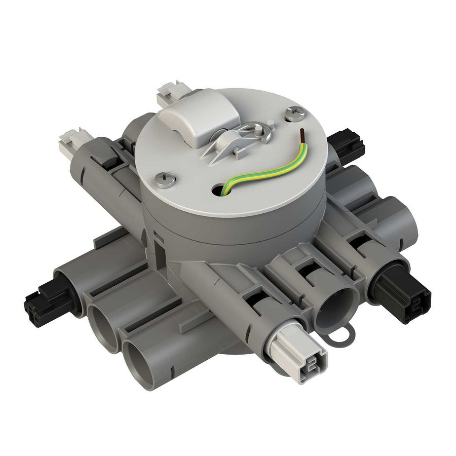 Stekerbare centraaldoos geschakeld lichtpunt 3v CHS75-GD2