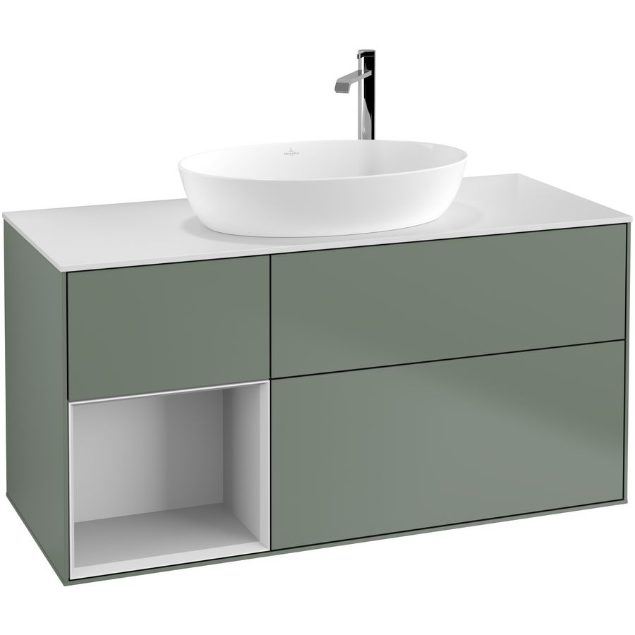 Wastafelonderkast Finion 1200x603x501mm Olive Matt Lacquer G941MTGM