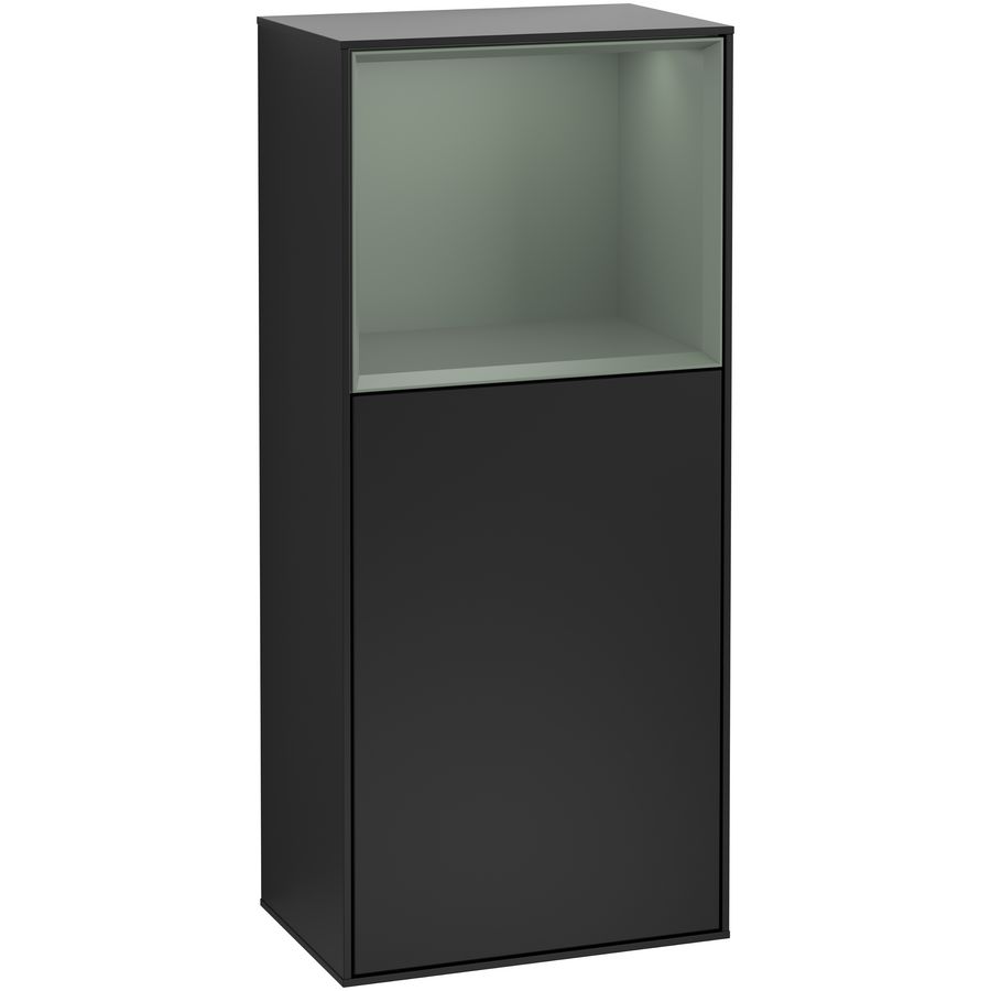 Zijkast Finion 418x936x270mm Black Matt Lacquer F510GMPD
