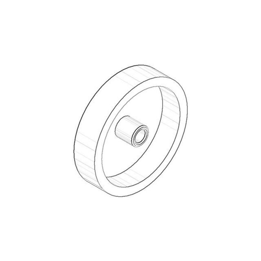 Trek aan de knop 45x10mm chr
