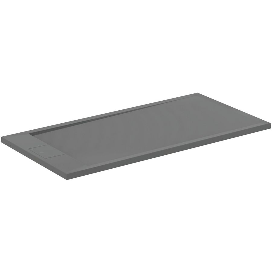 Douchebak ULTRA FLAT I.LIFE rechthoekig 1400x700x33mm betongrijs  zonder waste (korte zijde)