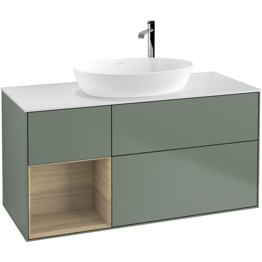 Wastafelonderkast Finion 1200x603x501mm Olive Matt Lacquer G941PCGM