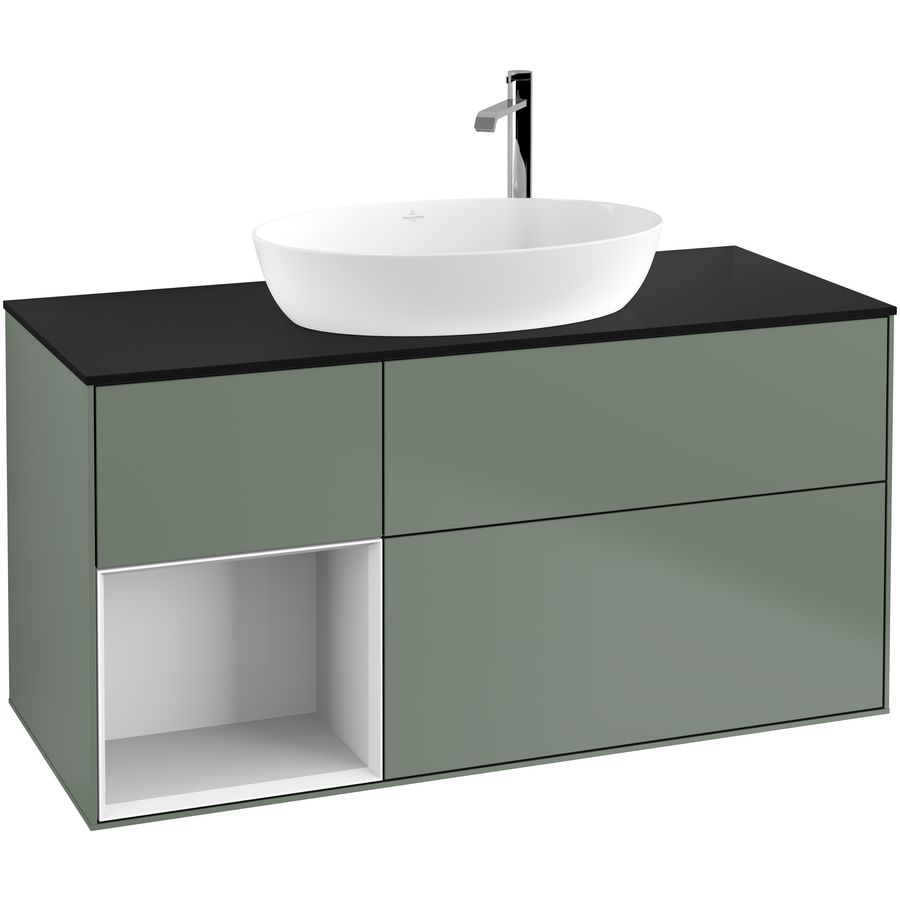 Wastafelonderkast Finion 1200x603x501mm Olive Matt Lacquer G942GFGM