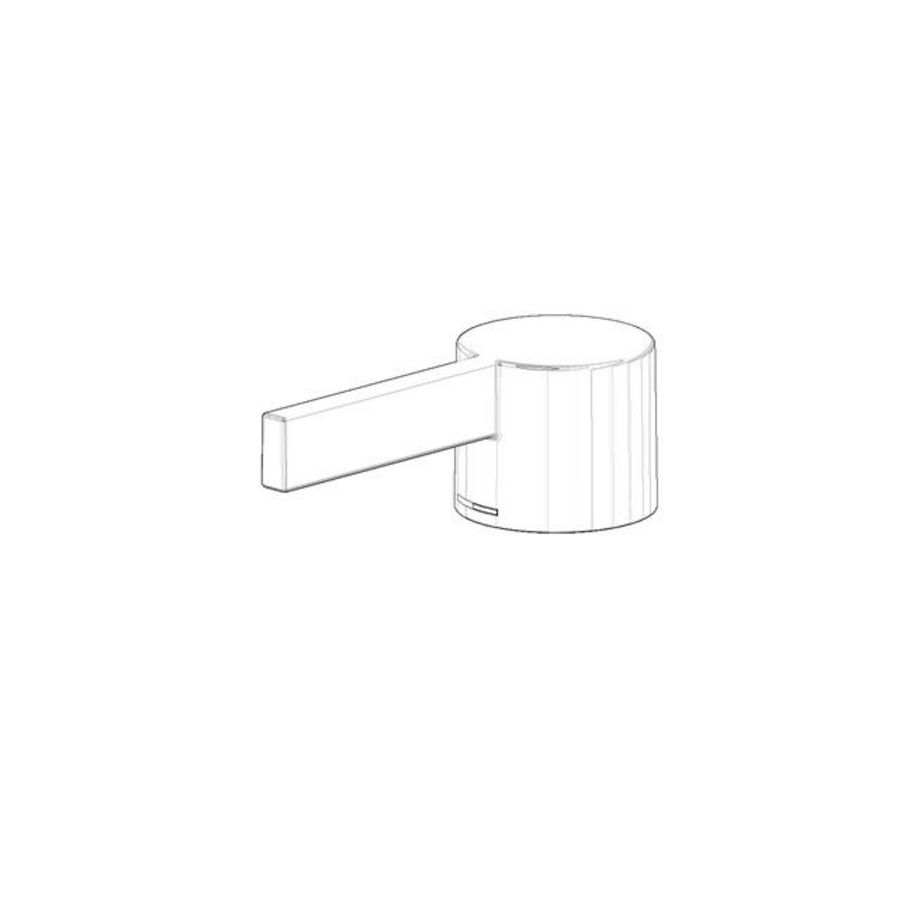 Greep Hendel 47x40x116,5mm Platina gebors.