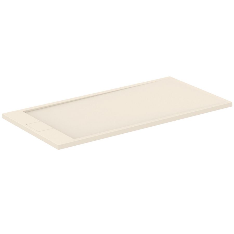 Douchebak ULTRA FLAT I.LIFE rechthoekig 1600x800x33mm zandbeige  zonder waste (korte zijde)