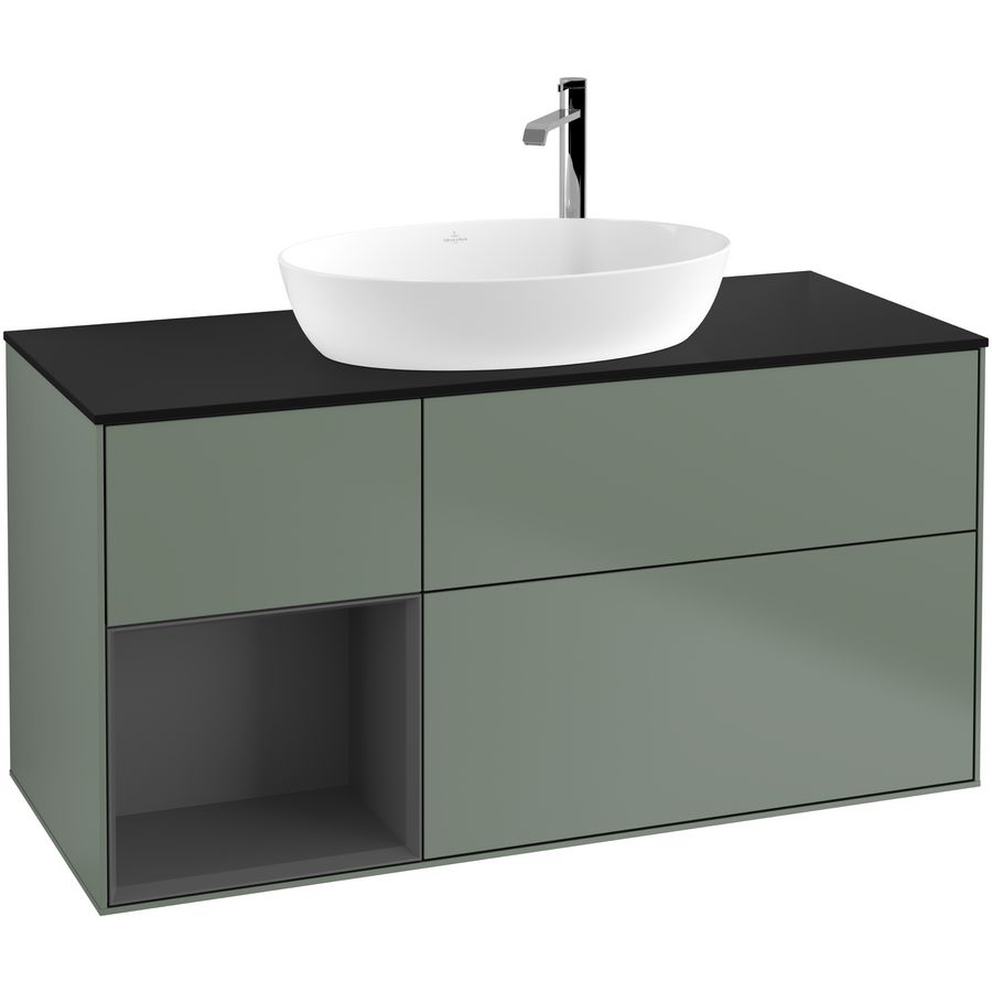 Wastafelonderkast Finion 1200x603x501mm Olive Matt Lacquer G942GKGM