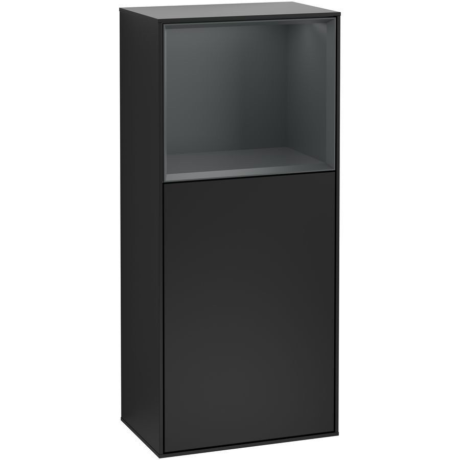 Zijkast Finion 418x936x270mm Black Matt Lacquer F510HGPD