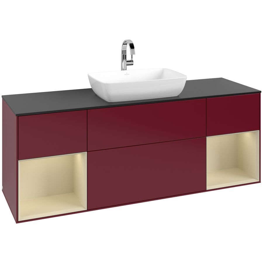Wastafelonderkast Finion 1600x603x501mm Peony Matt Lacquer F862HJHB