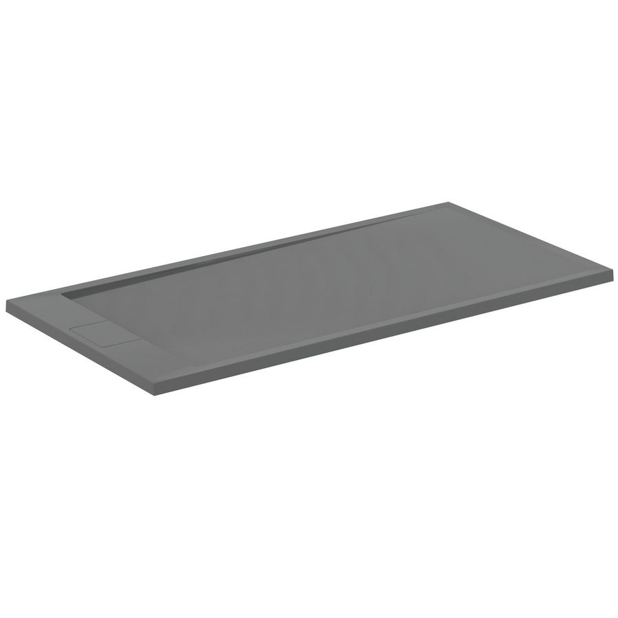 Douchebak ULTRA FLAT I.LIFE rechthoekig 1600x800x33mm betongrijs  zonder waste (korte zijde)